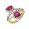 Image 1 : STERLING SILVER RUBY BYPASS RING