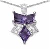 Image 1 : STERLING SILVER FANCY SHAPE AFRICAN AMETHYST PENDANT