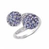 Image 1 : STERLING SILVER TANZANITE BYPASS RING