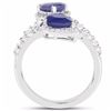 Image 2 : STERLING SILVER SAPPHIRE BYPASS RING