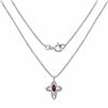 Image 2 : STERLING SILVER INDIAN RUBY CROSS PENDANT