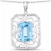 Image 1 : STERLING SILVER SWISS BLUE TOPAZ PENDANT