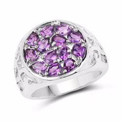 STERLING SILVER AFRICAN AMETHYST RING