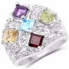 Image 1 : STERLING SILVER MULTI STONE RING