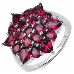 STERLING SILVER RHODOLITE RING