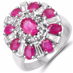 STERLING SILVER RUBY RING