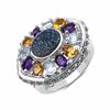 Image 1 : STERLING SILVER MULTI STONE RING