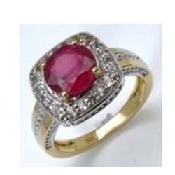 STERLING SILVER RUBY RING