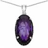 Image 1 : STERLING SILVER AFRICAN AMETHYST BRIOLETTE PENDANT