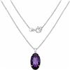 Image 2 : STERLING SILVER AFRICAN AMETHYST BRIOLETTE PENDANT