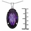 Image 3 : STERLING SILVER AFRICAN AMETHYST BRIOLETTE PENDANT