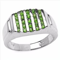 STERLING SILVER CHROME DIOPSIDE RING