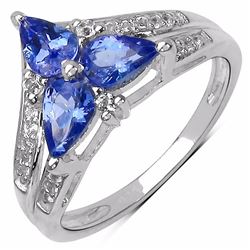 STERLING SILVER TANZANITE RING