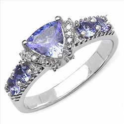 STERLING SILVER TANZANITE RING