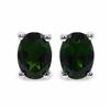 Image 1 : STERLING SILVER CHROME DIOPSIDE EARRING