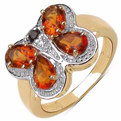 STERLING SILVER MADEIRA CITRINE RING