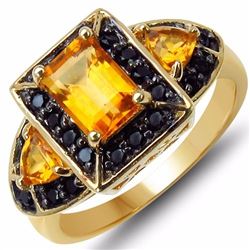 STERLING SILVER MADEIRA CITRINE RING