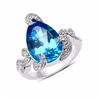 Image 1 : STERLING SILVER SWISS BLUE TOPAZ RING