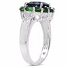 Image 2 : STERLING SILVER LONDON BLUE TOPAZ AND CHROME DIOPSIDE RING