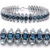 Image 1 : STERLING SILVER LONDON BLUE TOPAZ AND BLUE TOPAZ BRACELET