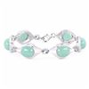 Image 1 : STERLING ISLVER AQUAMARINE CABOCHON BRACELET