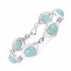 Image 2 : STERLING ISLVER AQUAMARINE CABOCHON BRACELET