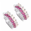 Image 1 : STERLING SILVER THAI RUBY AND ETHIOPIAN OPAL EARRINGS