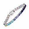 Image 1 : STERLIGN SIVLER MULTI STONE TENNIS BRACELET