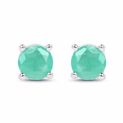 STERLING SILVER SAKOTA EMERALD EARRING