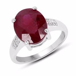 STERLING SILVER BURMAI RUBY RING