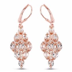 STERLING SILVER MORGANITE EARRING