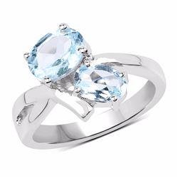 STERLING SILVER BLUE TOPAZ RING