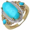 Image 1 : STERLING SILVER CABOCHON TOURQUOISE RING