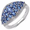 Image 1 : STERLING SILVER TANZANITE RING