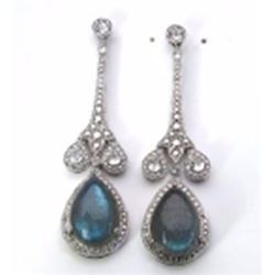 STERLING SILVER LABRADORITE EARRING