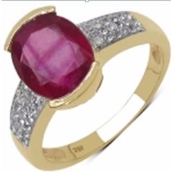 STERLING SILVER RUBY RING