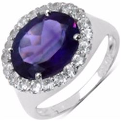 STERLING SILVER AFRICAN AMETHYST RING