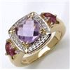 Image 1 : STERLING SILVER PINK AMETHYST AND RHODOLITE RING