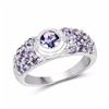 Image 1 : STERLING SILVER TANZANITE RING
