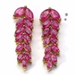 STERLING SILVER RUBY CASCADE EARRING