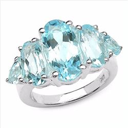 STERLING SILVER BLUE TOPAZ RING