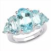 Image 1 : STERLING SILVER BLUE TOPAZ RING