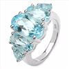 Image 2 : STERLING SILVER BLUE TOPAZ RING
