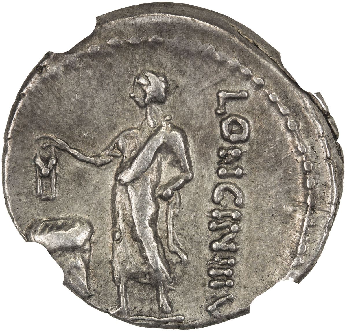 ROMAN REPUBLIC: L. Cassius Longinus, 63 (or 60) BC, AR denarius (3.96g ...