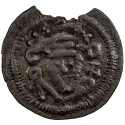 ARAB-SASANIAN: Anonymous, ca. 680x=720s, AE pashiz (0.77g), NM, ND. VF-EF