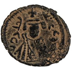 ARAB-BYZANTINE: Imperial Bust type, ca. 670s/680s, AE fals (4.35g), Antardos, ND. VF