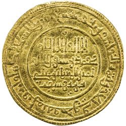 ALMORAVID: 'Ali, 1106-1142, AV dinar (4.07g), Aghmat, AH501. VF