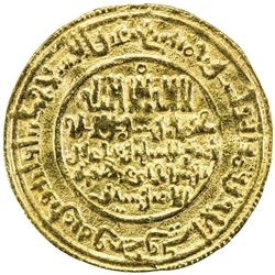 ALMORAVID: 'Ali, 1106-1142, AV dinar (4.10g), Marrakesh, AH525. VF-EF