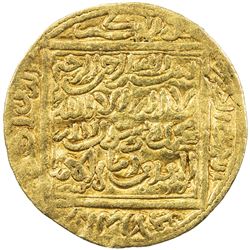 ALMOHAD: Abu Ya'qub Yusuf I, 1163-1184, AV 1/2 dinar (2.26g), Marrakesh, ND. F