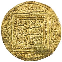 MERINID: Abu Faris 'Abd al-'Aziz II, 1393-1396, AV dinar (4.46g), Madinat Fas (Fez), ND. EF